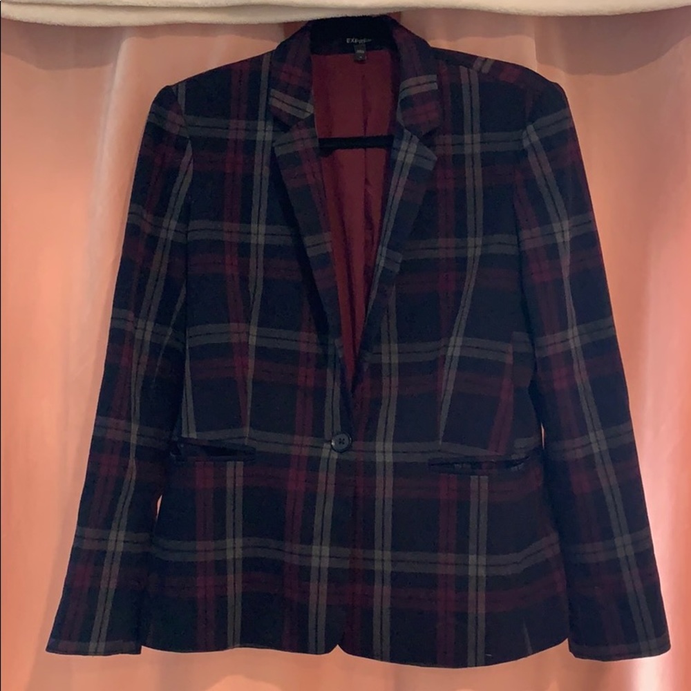 Express Plaid Blazer